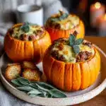 Turkey Sage Stuffed Pumpkins Recipe