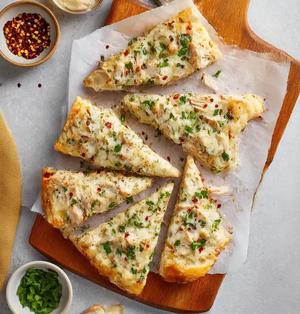 The Viral Chicken Alfredo Garlic Bread