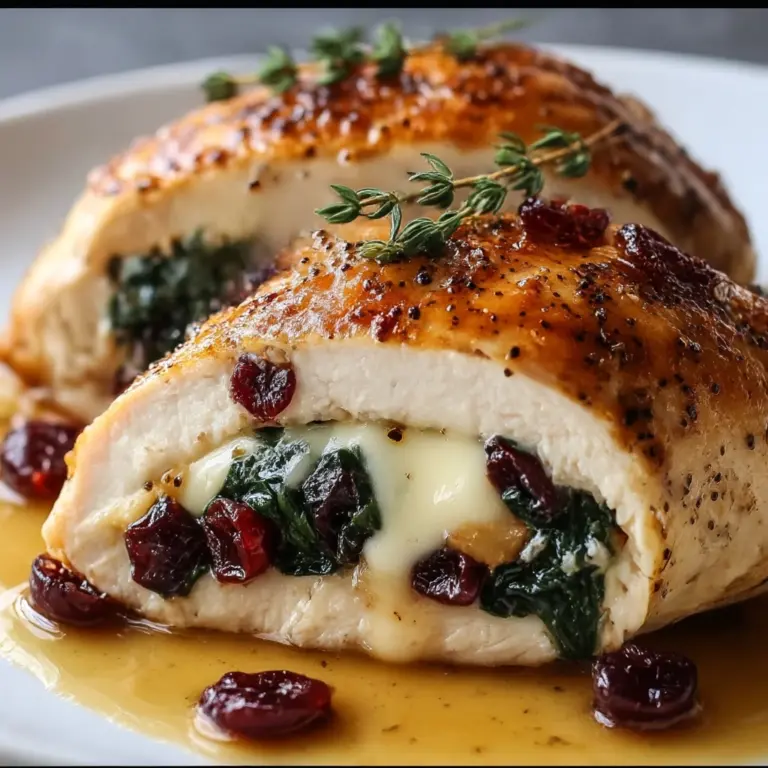 Stuffed Chicken Breast with Cranberry and Brie Recipe