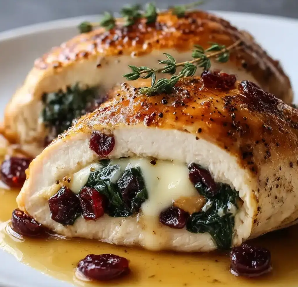 Stuffed Chicken Breast with Cranberry and Brie Recipe