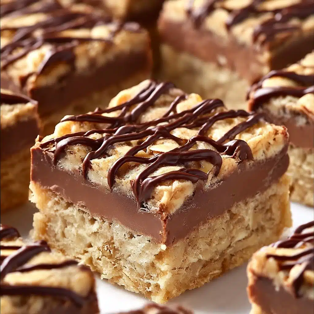 No Bake Chocolate Oatmeal Bars Recipe - Recipe Image