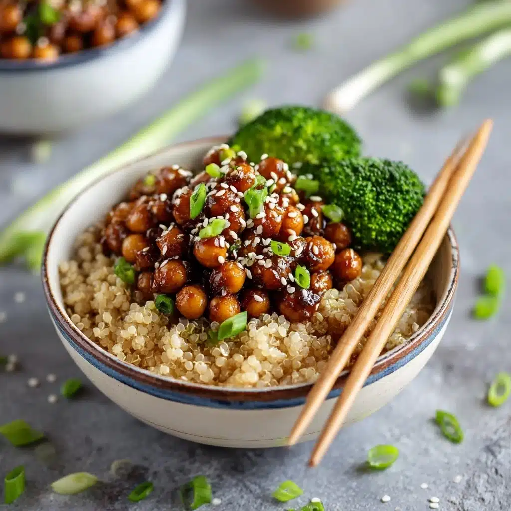 Vegan Sticky Sesame Chickpeas Recipe - Recipe Image
