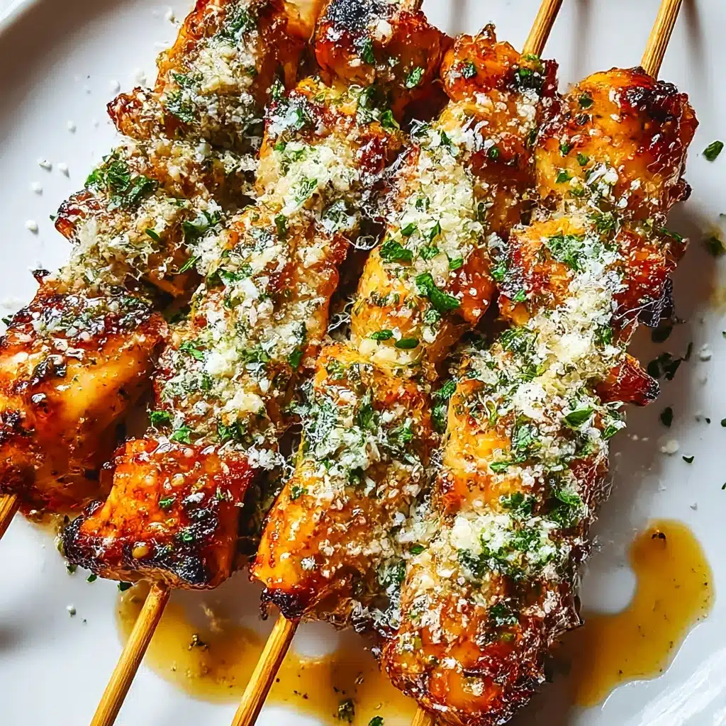Garlic Parmesan Chicken Skewers Recipe - Recipe Image