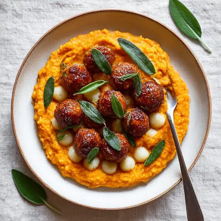 Turkey Meatballs Pumpkin Sage Sauce Recipe