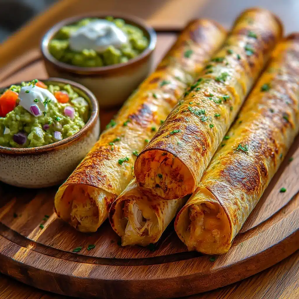 Crunchy Oven-Baked Chicken Taquitos Recipe - Recipe Image