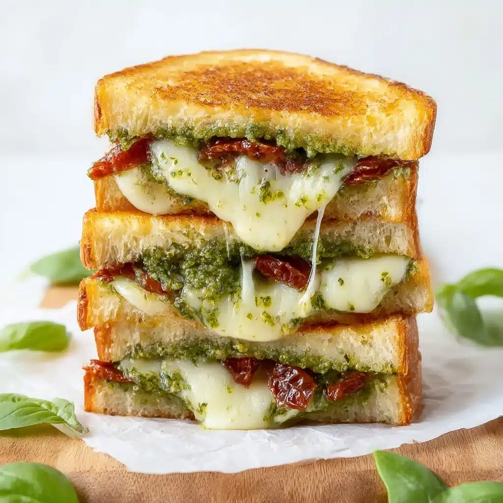 Sourdough Pesto Grilled Cheese Recipe - Recipe Image