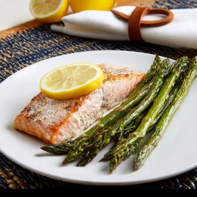 Baked Salmon with Lemon and Asparagus Recipe