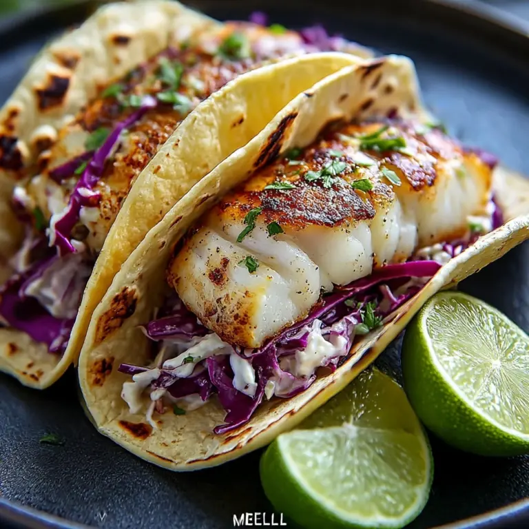 Fish Tacos with Cabbage Slaw Recipe