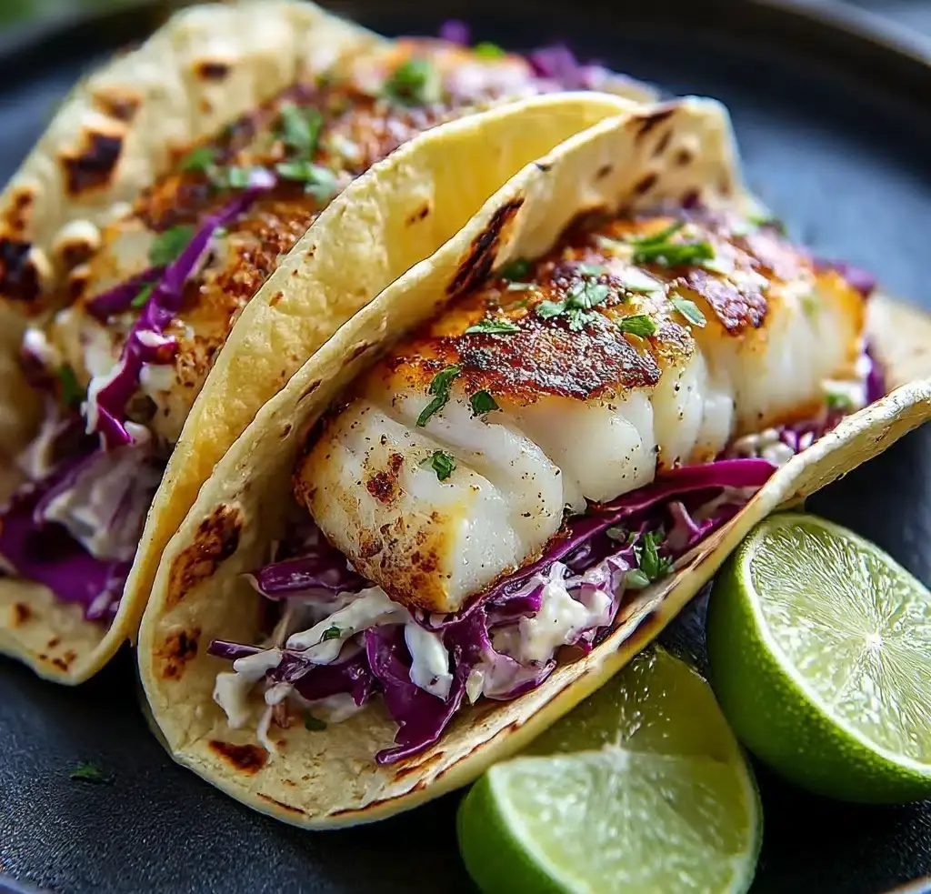 Fish Tacos with Cabbage Slaw Recipe