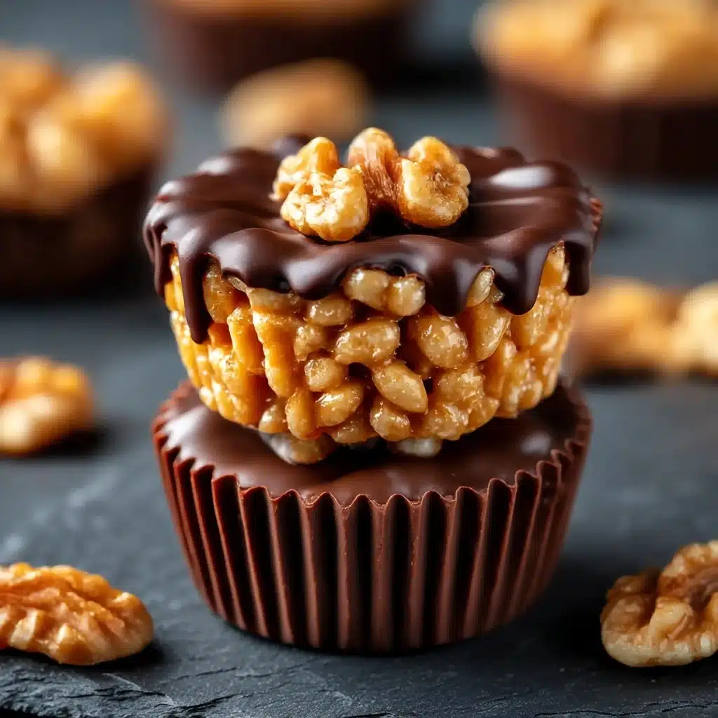 Chocolate Peanut Butter Rice Krispie Cups Recipe - Recipe Image