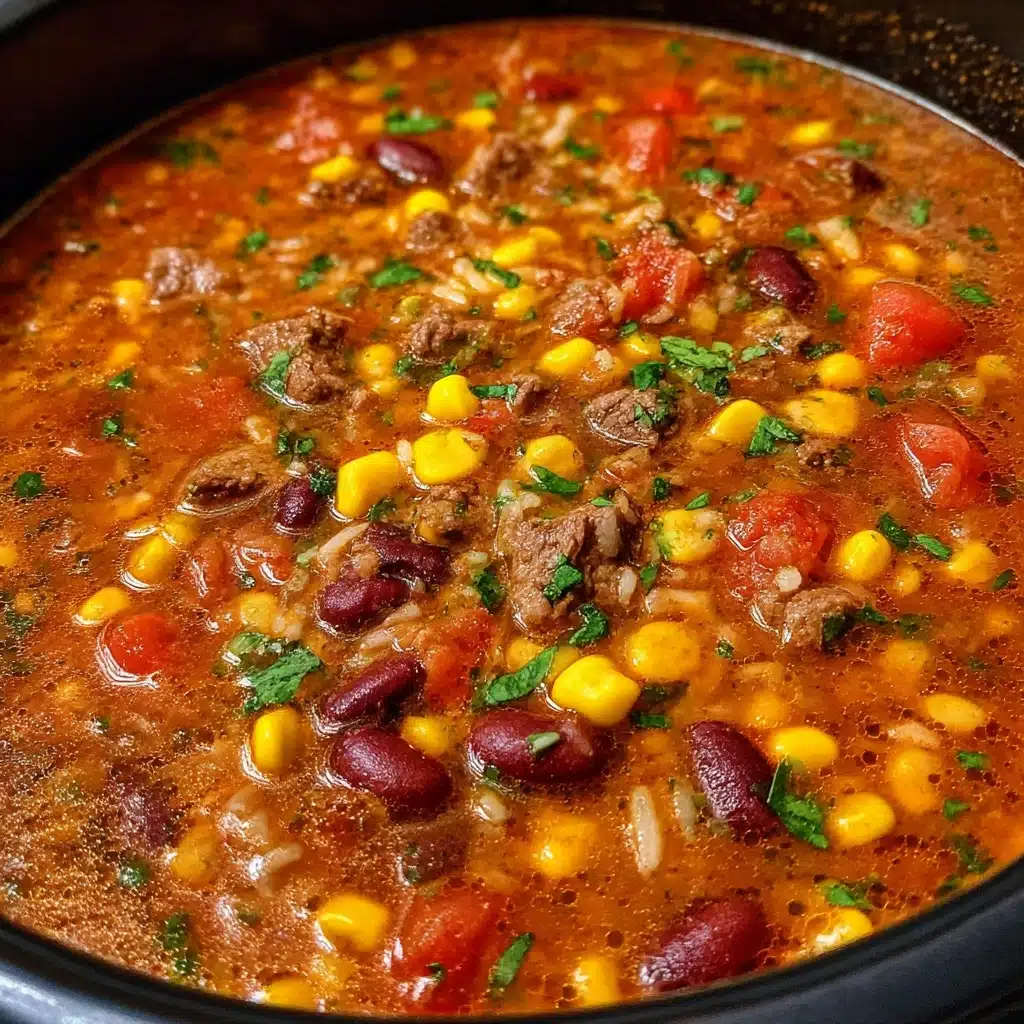 Mexican Beef and Rice Soup Recipe - Recipe Image