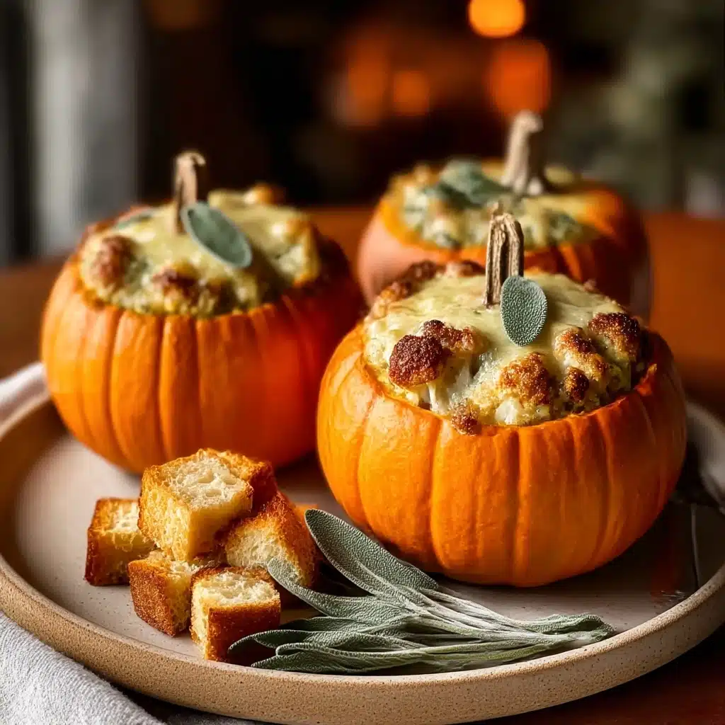 Turkey Sage Stuffed Pumpkins Recipe - Recipe Image