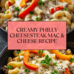 High-Protein Creamy Philly Cheesesteak Mac & Cheese Recipe