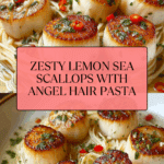 Savory Sea Scallops with Angel Hair Pasta in Zesty Lemon Sauce