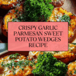 Garlic Parmesan Sweet Potato Wedges Recipe