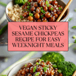 Vegan Sticky Sesame Chickpeas Recipe