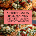 Mediterranean Baked Salmon With Feta & Sun-dried Tomatoes Recipe