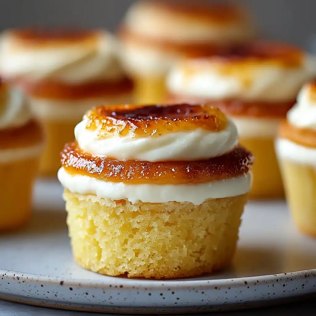 Vanilla Bean Crème Brûlée Cheesecake Cupcakes Recipe - Recipe Image