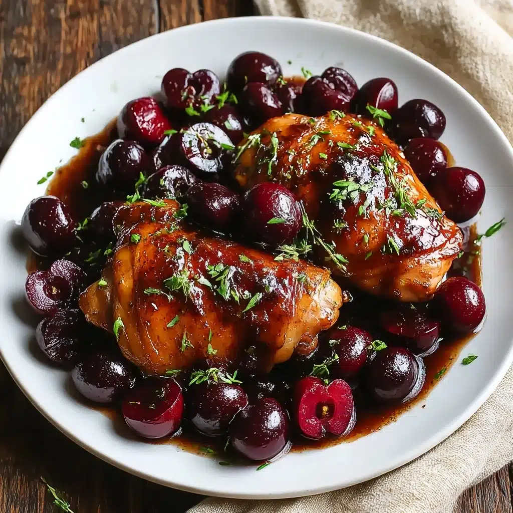 Cherry Balsamic Glazed Chicken Recipe - Recipe Image