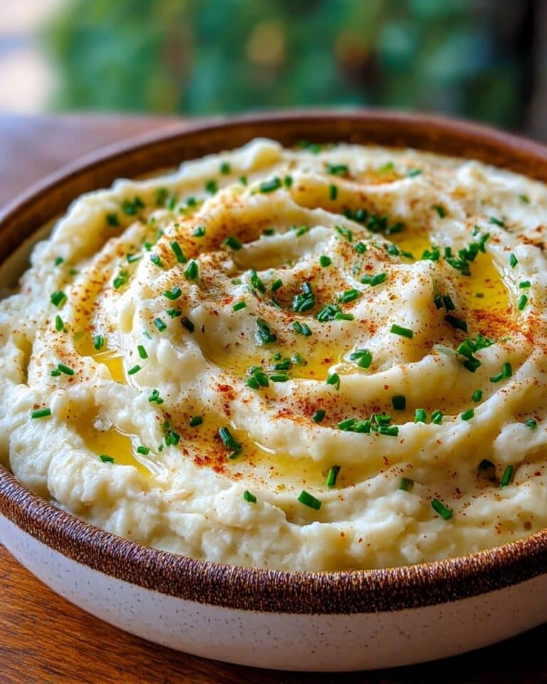 Creamy Garlic Mashed Cauliflower Recipe