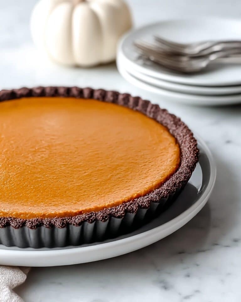 Simple Dark Chocolate Pumpkin Tart Recipe