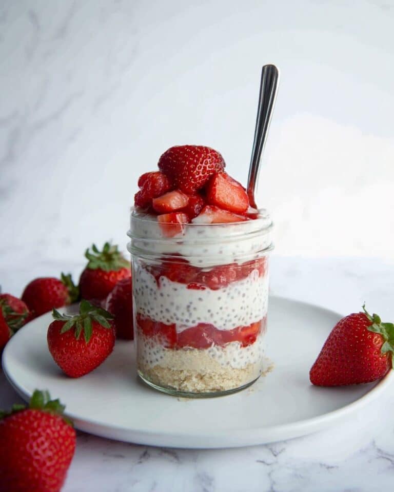 Strawberry Cheesecake Chia Pudding (Vegan) Recipe