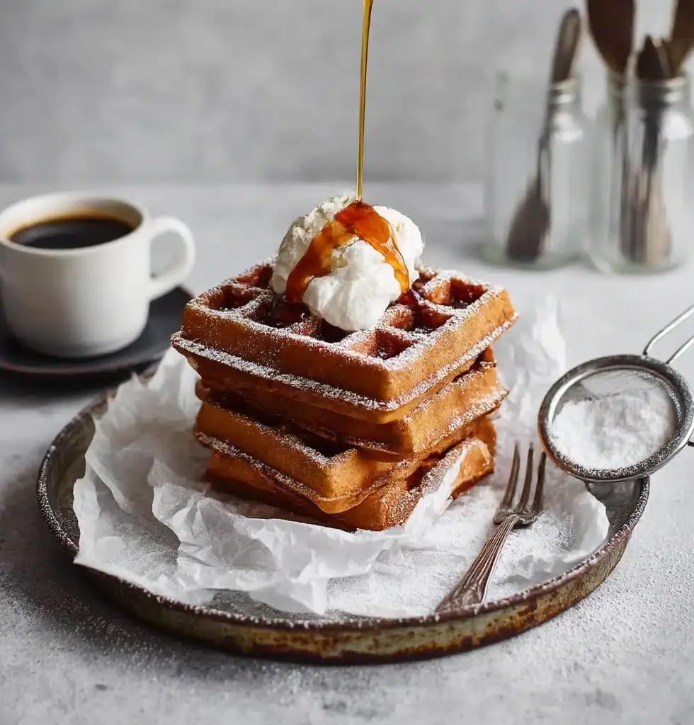 Christmas Morning Gingerbread Waffles Recipe