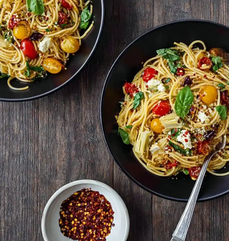 Simple Mediterranean Olive Oil Pasta Recipe