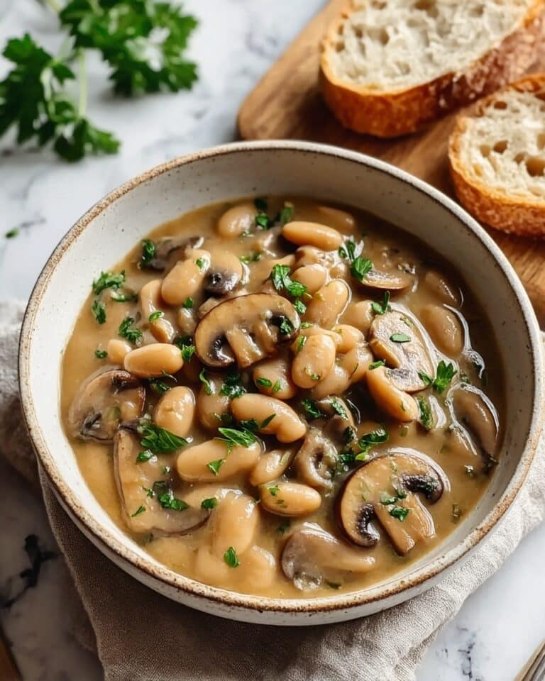 Cozy White Bean Mushroom Stew Recipe