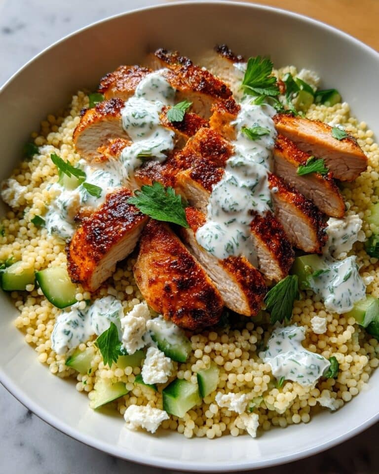 Herbed Chicken and Couscous Bowls with Tzatziki: 5-Minute Delight Recipe