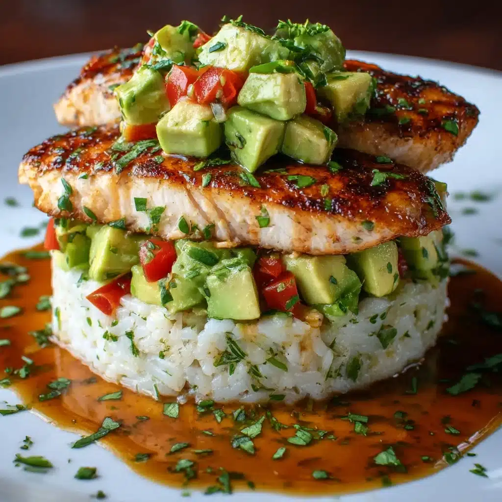 Honey Lime Chicken & Avocado Rice Stack Recipe - Recipe Image