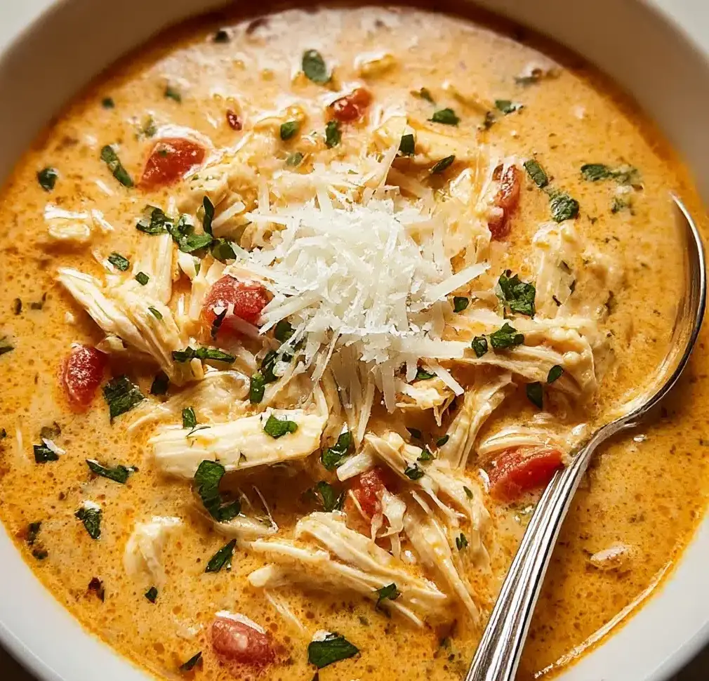 Crock Pot Creamy Chicken Parmesan Soup Recipe