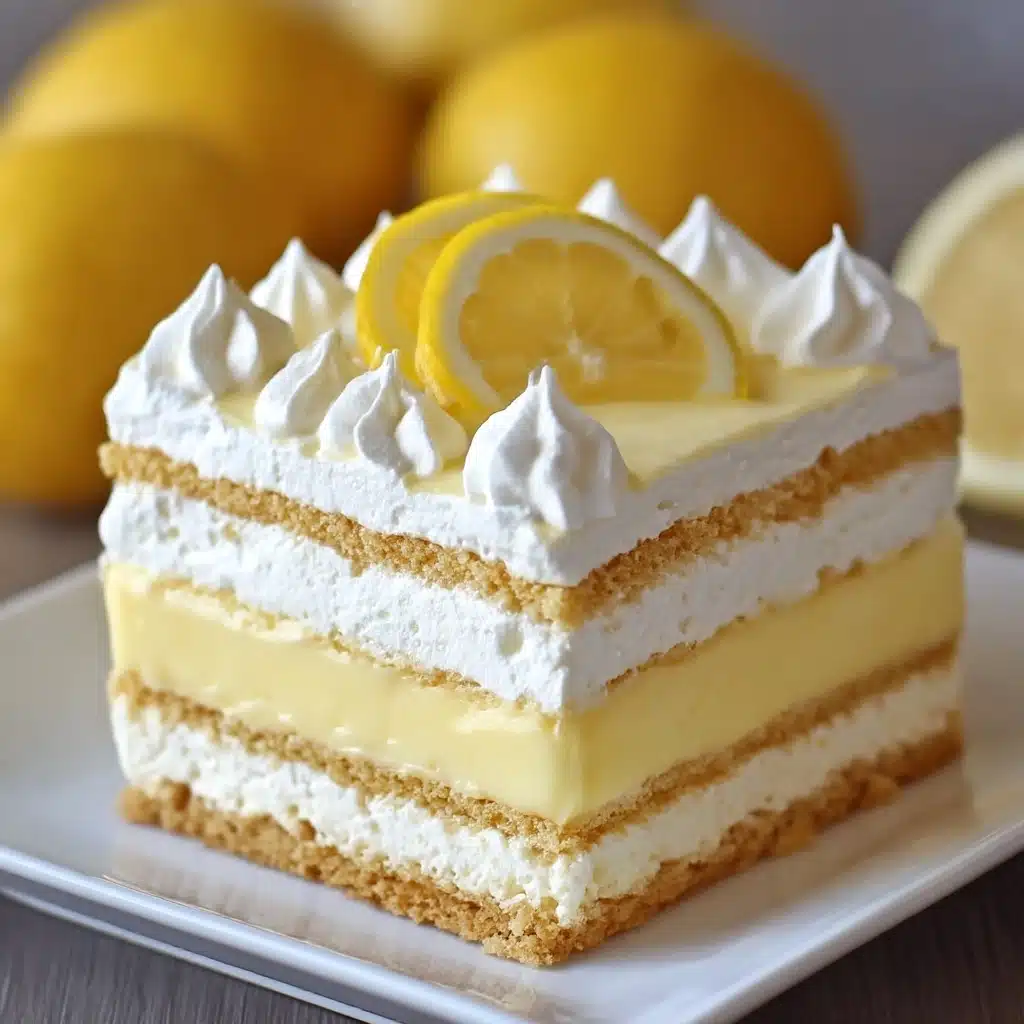 No-Bake Lemon Eclair Cake Recipe - Recipe Image