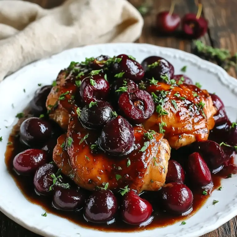 Cherry Balsamic Glazed Chicken Recipe