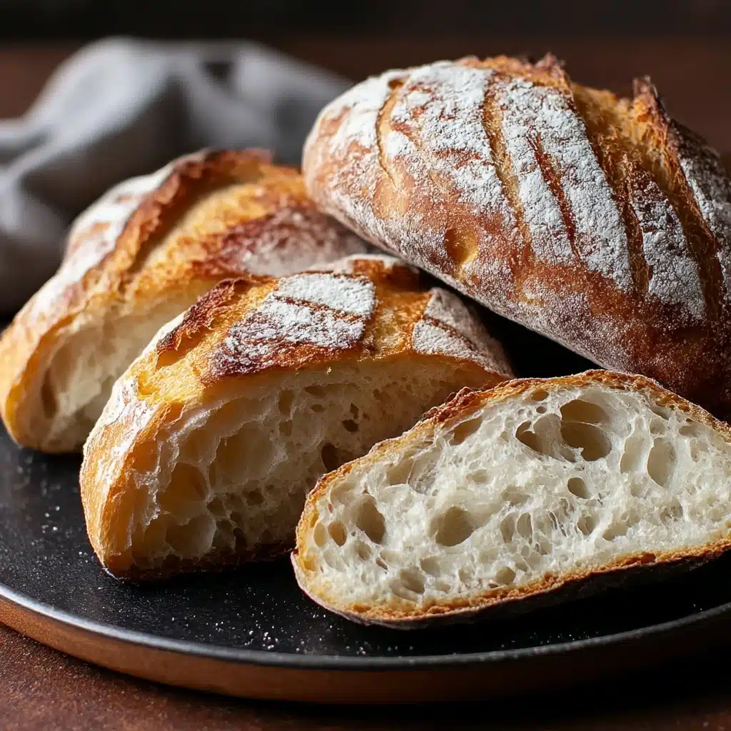 Rustic Italian Crusty Bread Recipe - Recipe Image