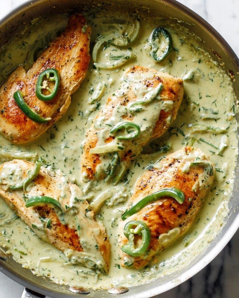 Creamy Poblano Chicken with Cilantro Lime Sauce Recipe