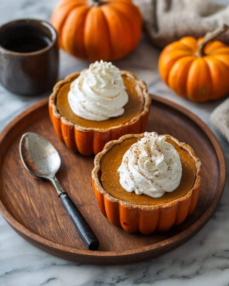 Baked Pumpkin Custards with Maple Mascarpone Whipped Cream Recipe