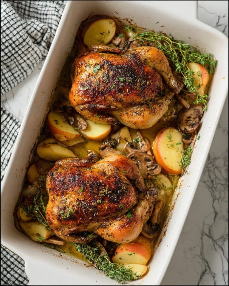 Cider Maple Oven Roasted Cornish Hen Recipe