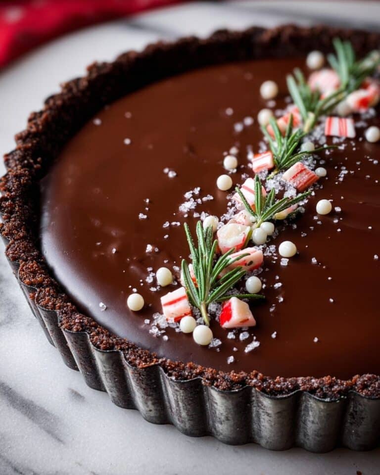 Dark Chocolate Peppermint Mousse Tart Recipe