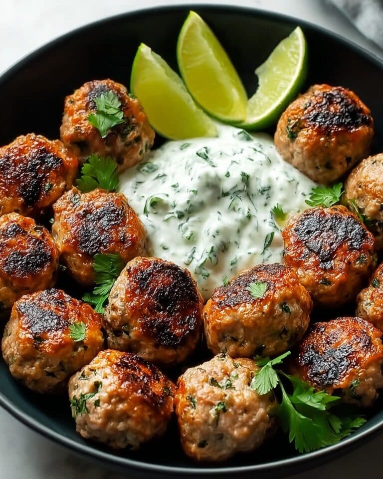 Greek Chicken Meatballs with Tzatziki Sauce Recipe