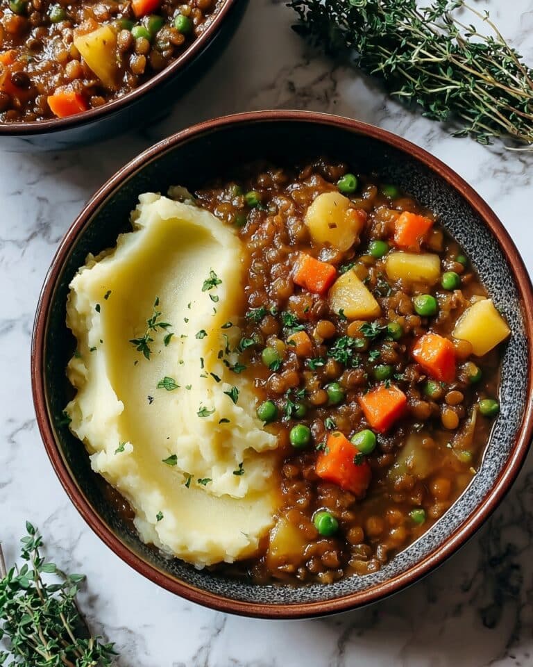 Hearty Lentil Stew with Creamy Mashed Potatoes Recipe