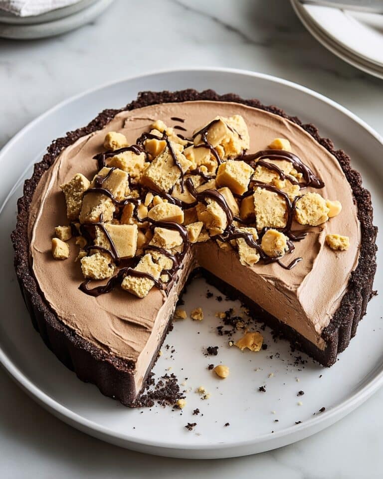 No-Bake Peanut Butter Pie with Chocolate Cream Recipe