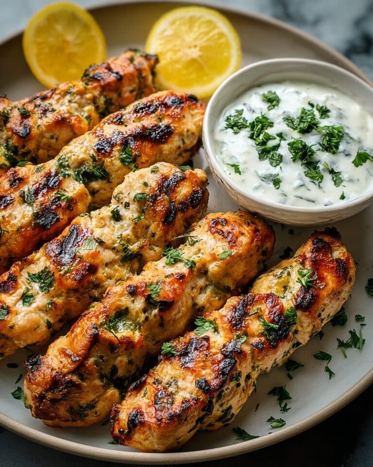 Delicious Chicken Kofta with Garlic Yogurt Sauce Recipe