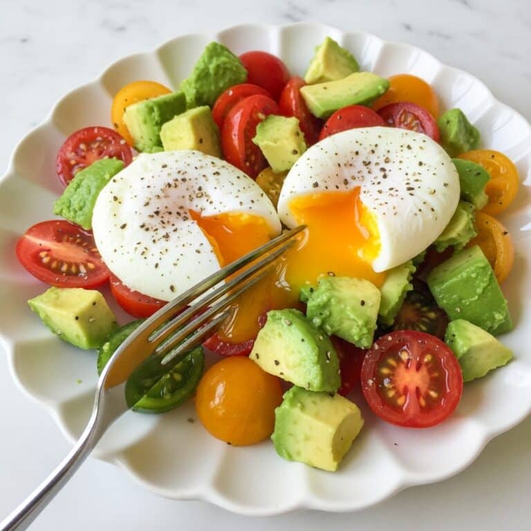 Pesto Tomato, Egg and Avocado Breakfast Salad Recipe