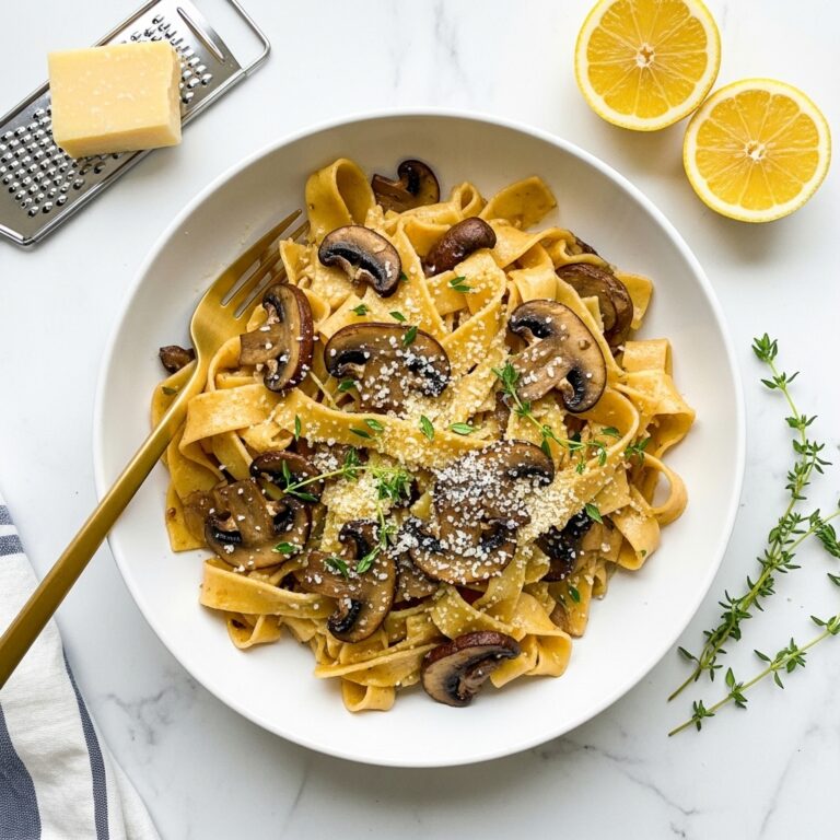Garlic Butter Mushroom Pappardelle Recipe