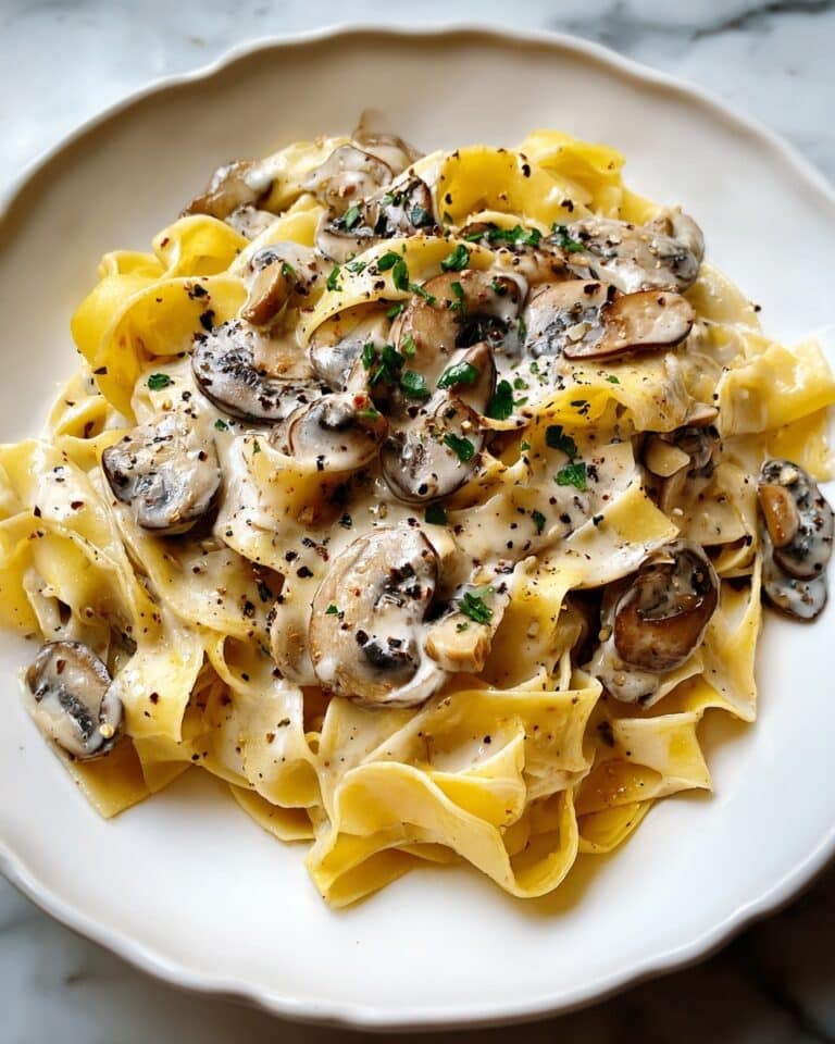 Pappardelle with Mushroom Cream Sauce Recipe
