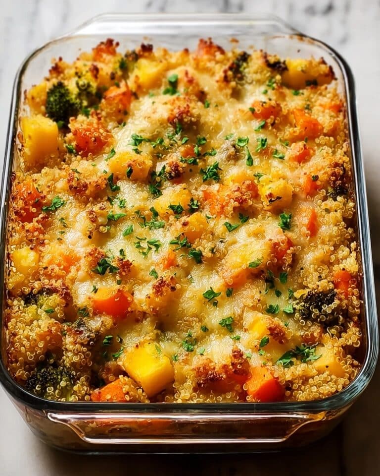 Cheesy Veggie Quinoa Casserole Recipe