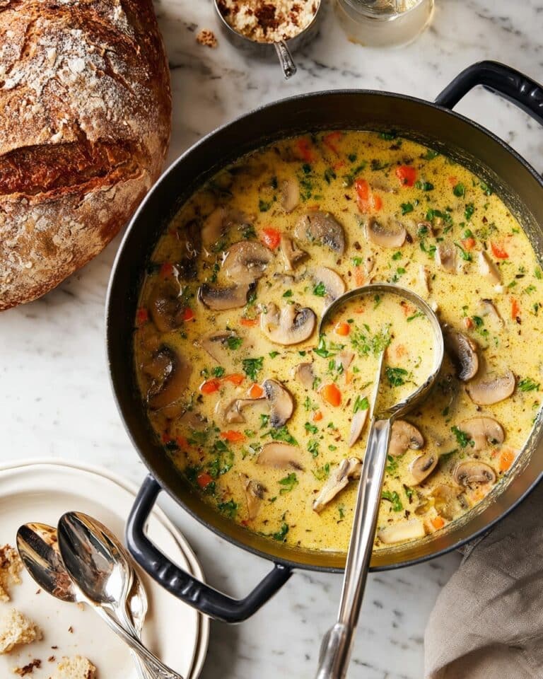 Creamy Rotisserie Chicken Mushroom Soup Recipe
