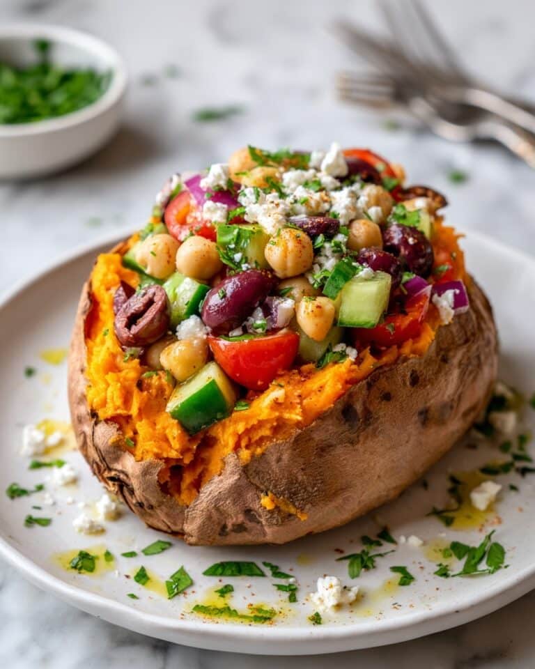 Mediterranean Stuffed Sweet Potatoes Recipe