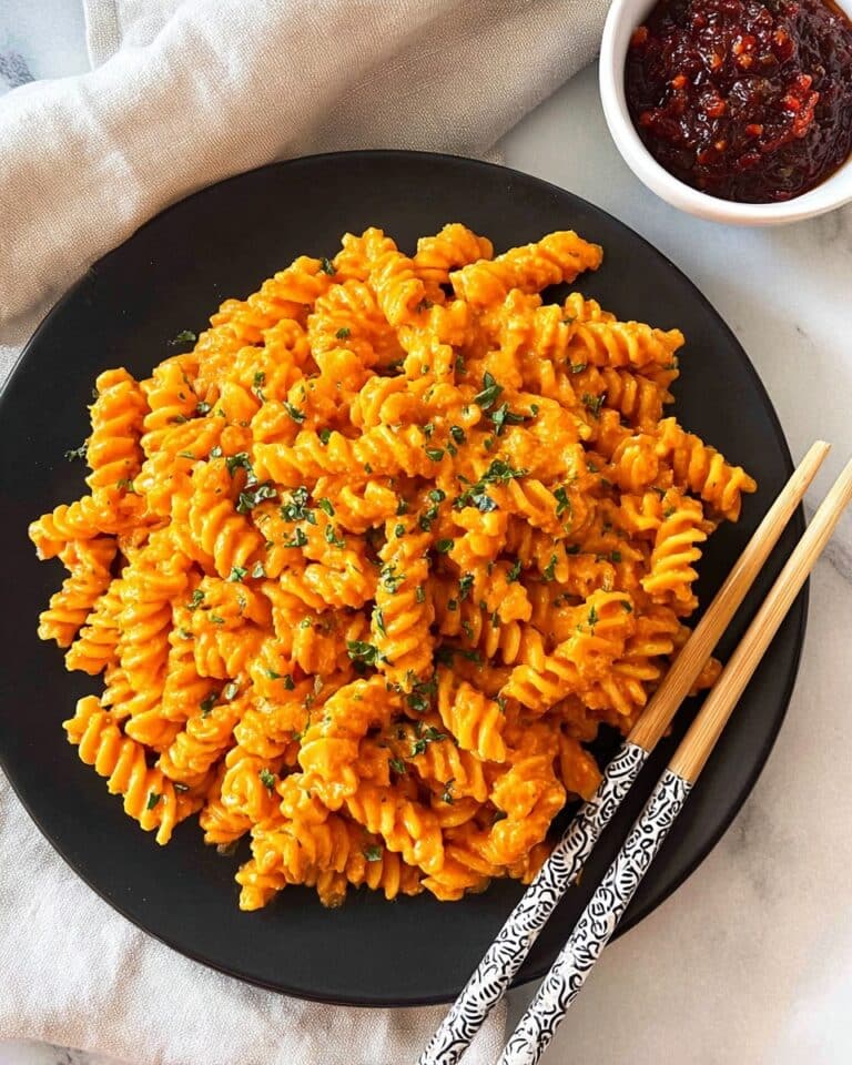 Gochujang Pasta with Creamy Parmesan Sauce Recipe